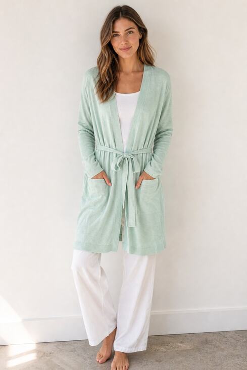Eileen Fisher Jackets & Blazers - Eileen Fisher Light Green Long Sleeve Cardigan L